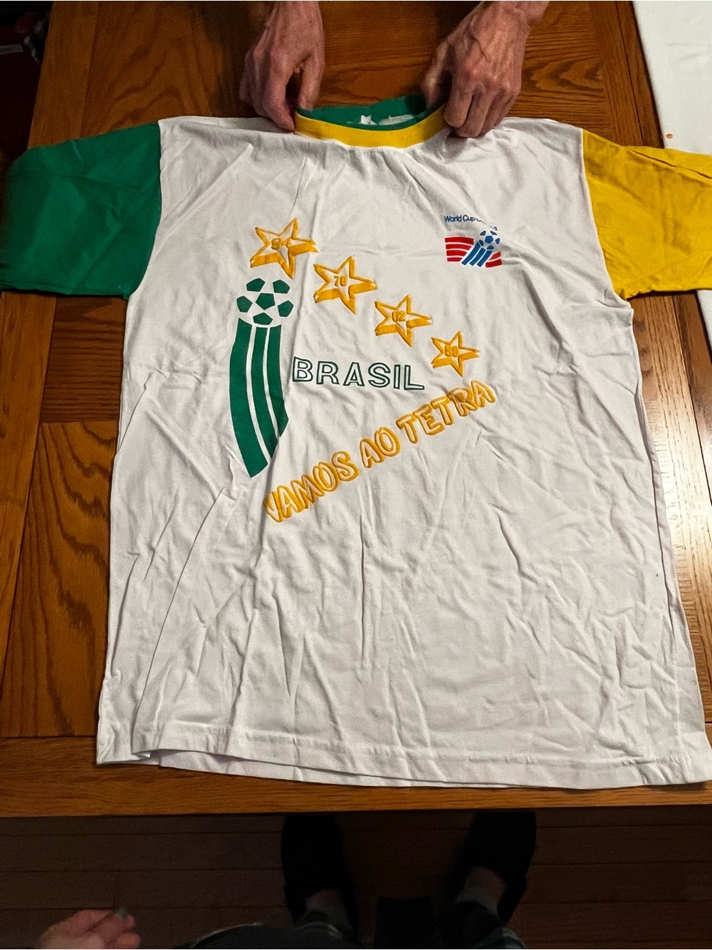 Brasil World Cup Graphic Tee - White, Green, Yellow